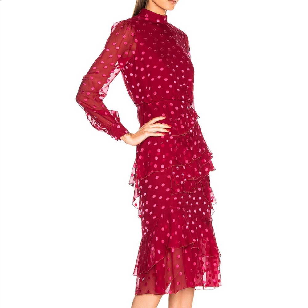 ❌SOLD❌Saloni Isa ruffle dress size 4 NWOT